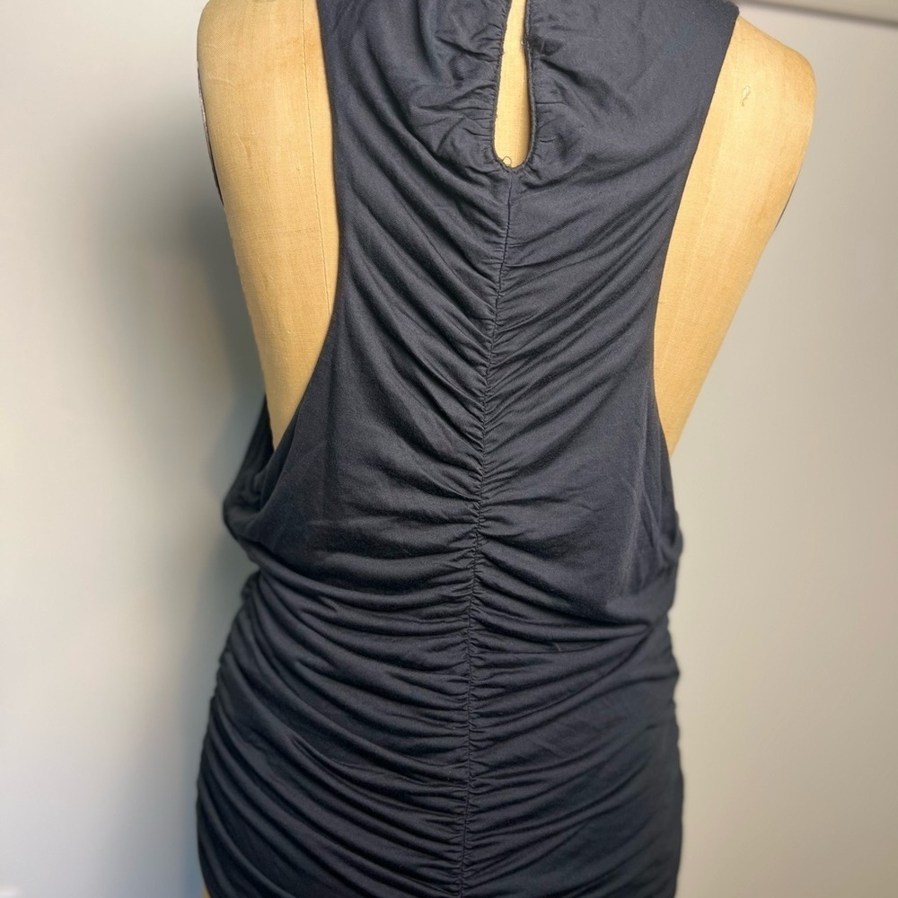 Anthropologie women’s Picro black sleeveless top with ruching pullover top XL - Picture 4 of 6